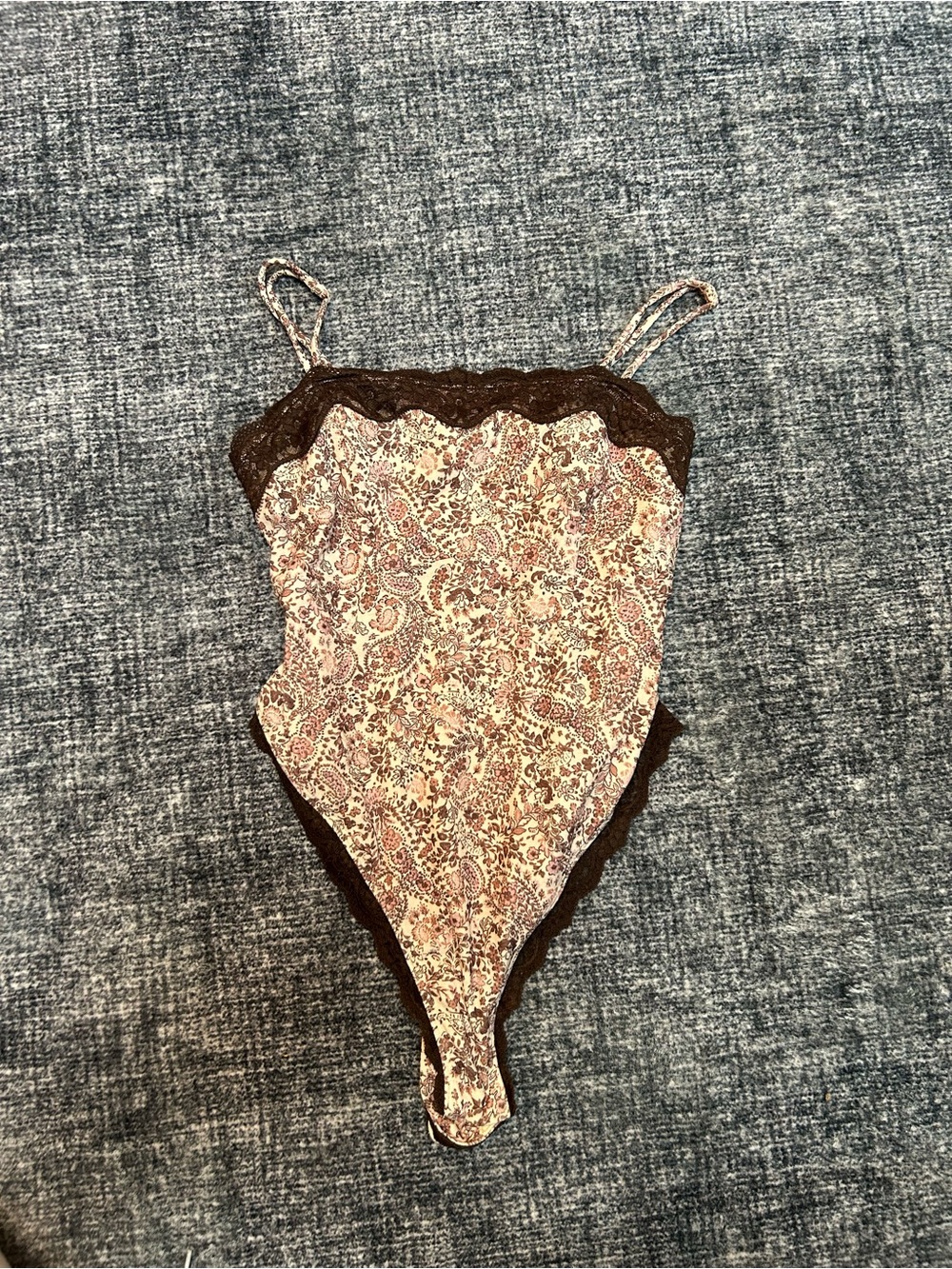 Floral Paisley Lace trim bodysuit